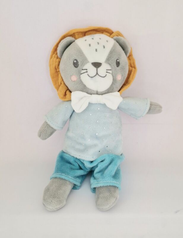  - peluche lion bleu  25 cm 